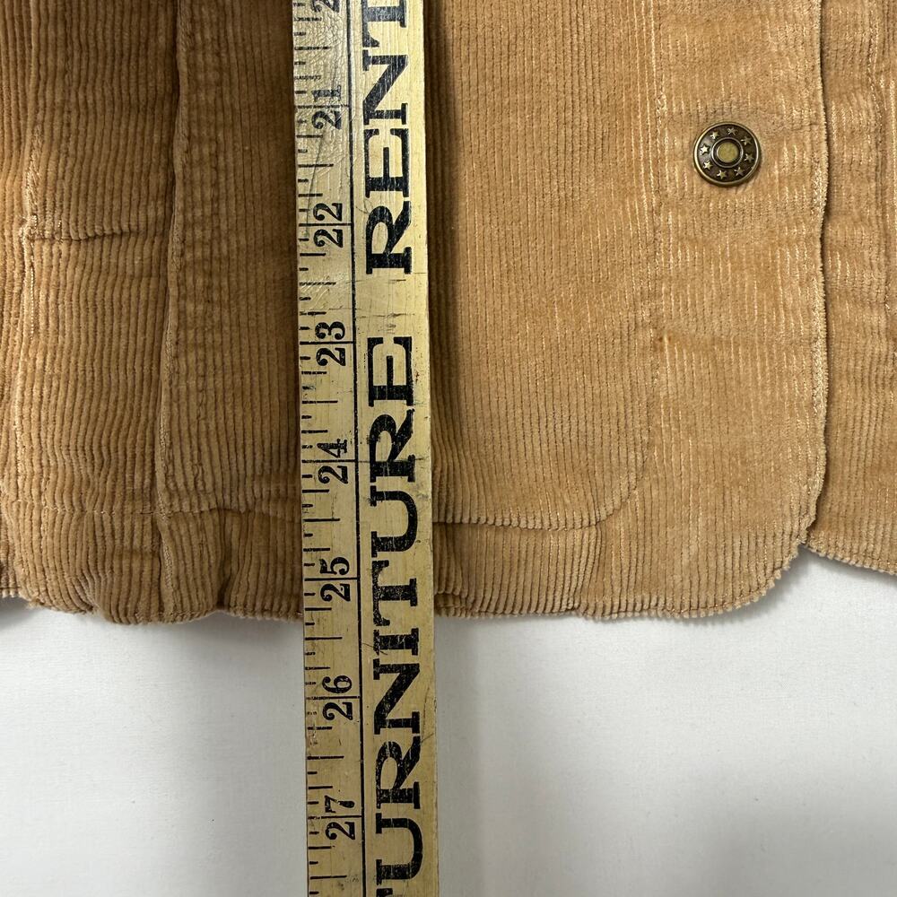 A.M.I. Women Tan corduroy lightweight stretch jacket Sz XL snap jacket - Picture 12 of 12